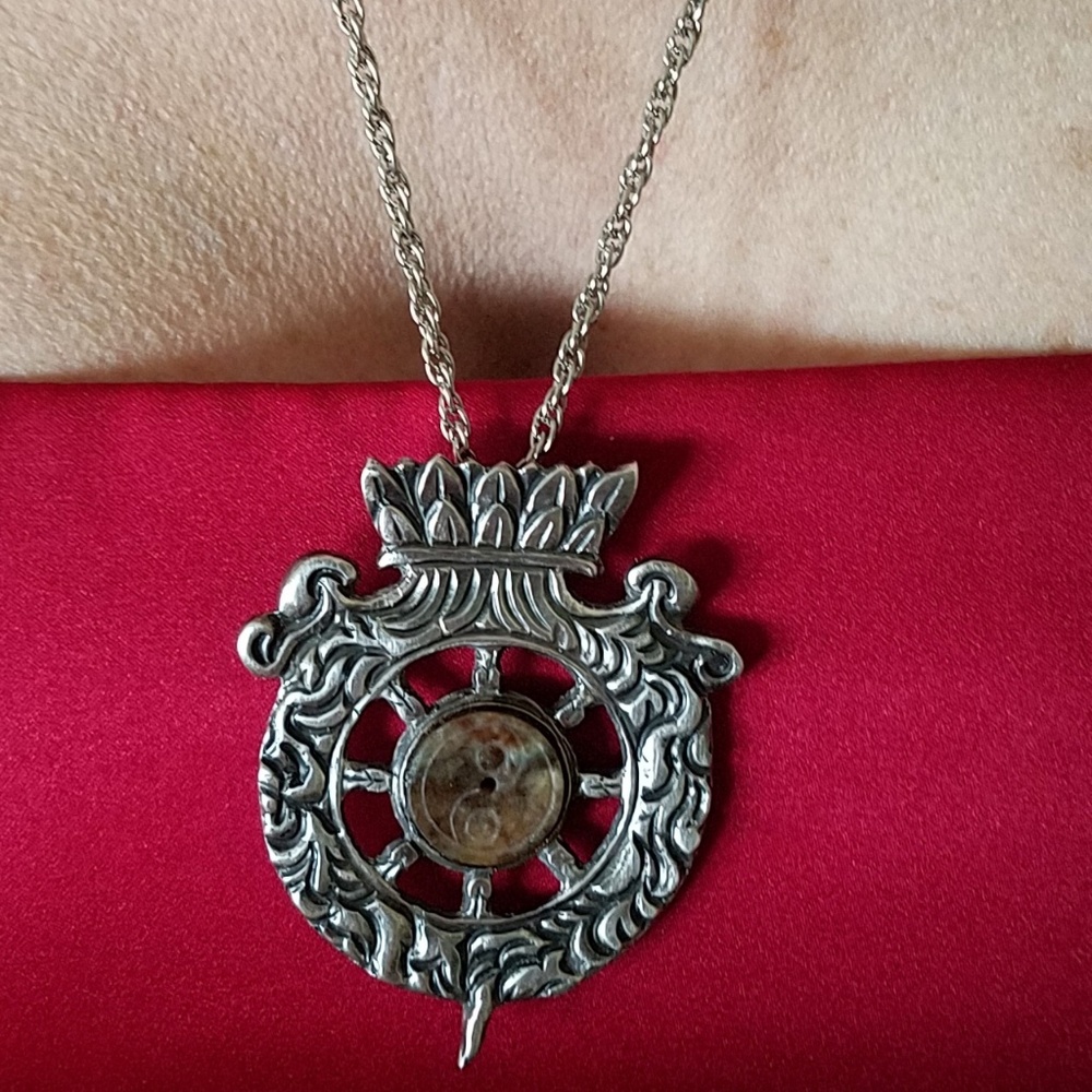 Naga Amulet 925 silver with  yin yang symbol